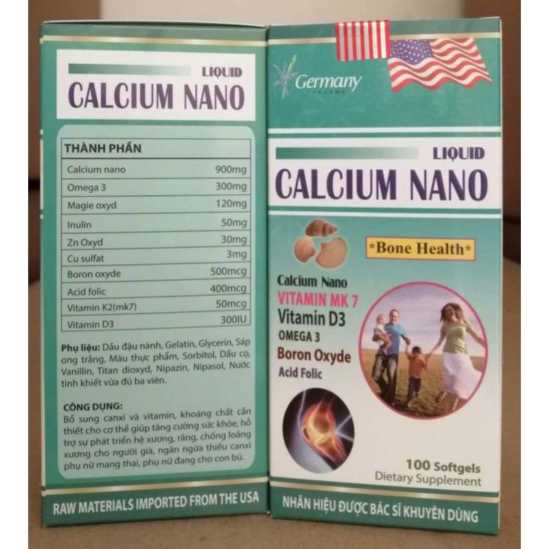 LIQUID CALCIUM NANO Bổ sung canxi giúp xương chắc khoẻ hơn. | BigBuy360 - bigbuy360.vn