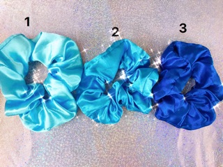 Chun buộc tóc bản to scrunchies lụa nhiều màu