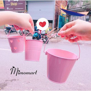 Xô đựng đồ đa năng trơn dễ thương (size nhỏ)