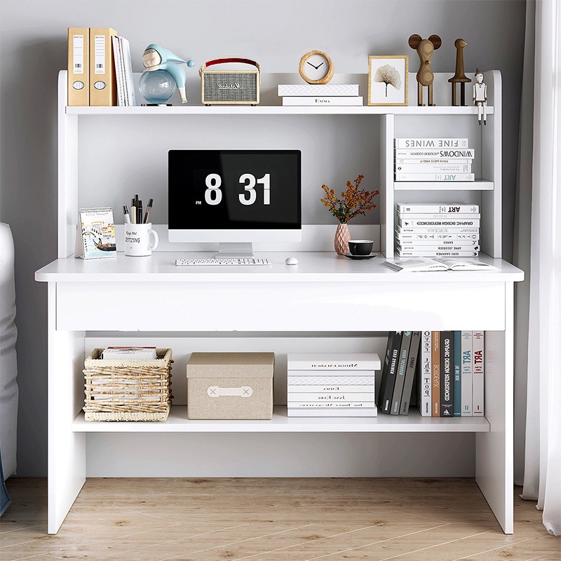 Bàn Làm Việc Gỗ Kèm Kệ Sách BLV-30