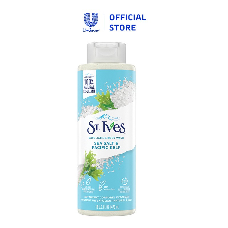 [Mã COSUI5 giảm 8% đơn 150K] Combo 2 chai Sữa tắm dưỡng da St.Ives Muối biển 473ml