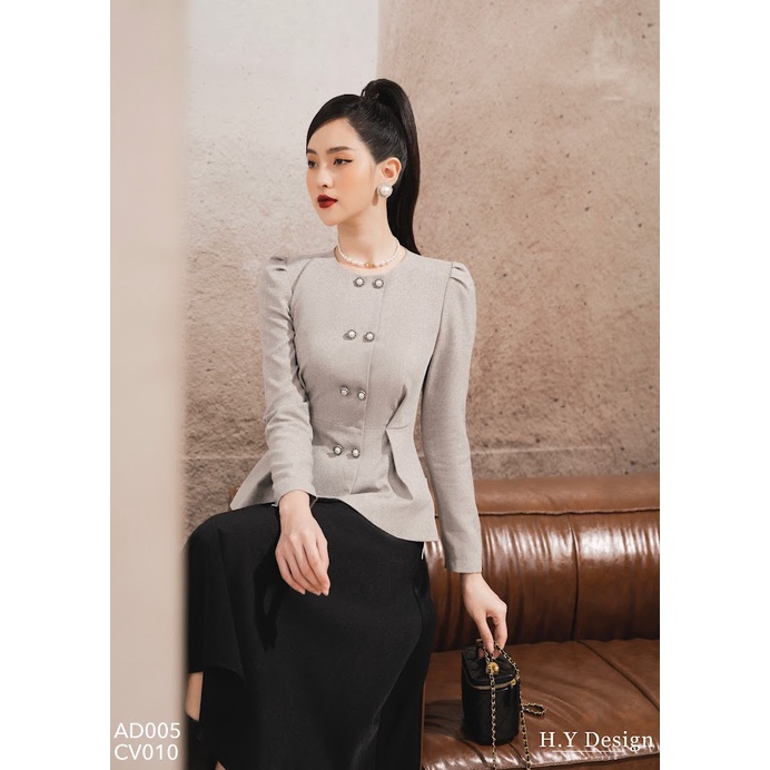 Áo cách điệu khuy ngọc