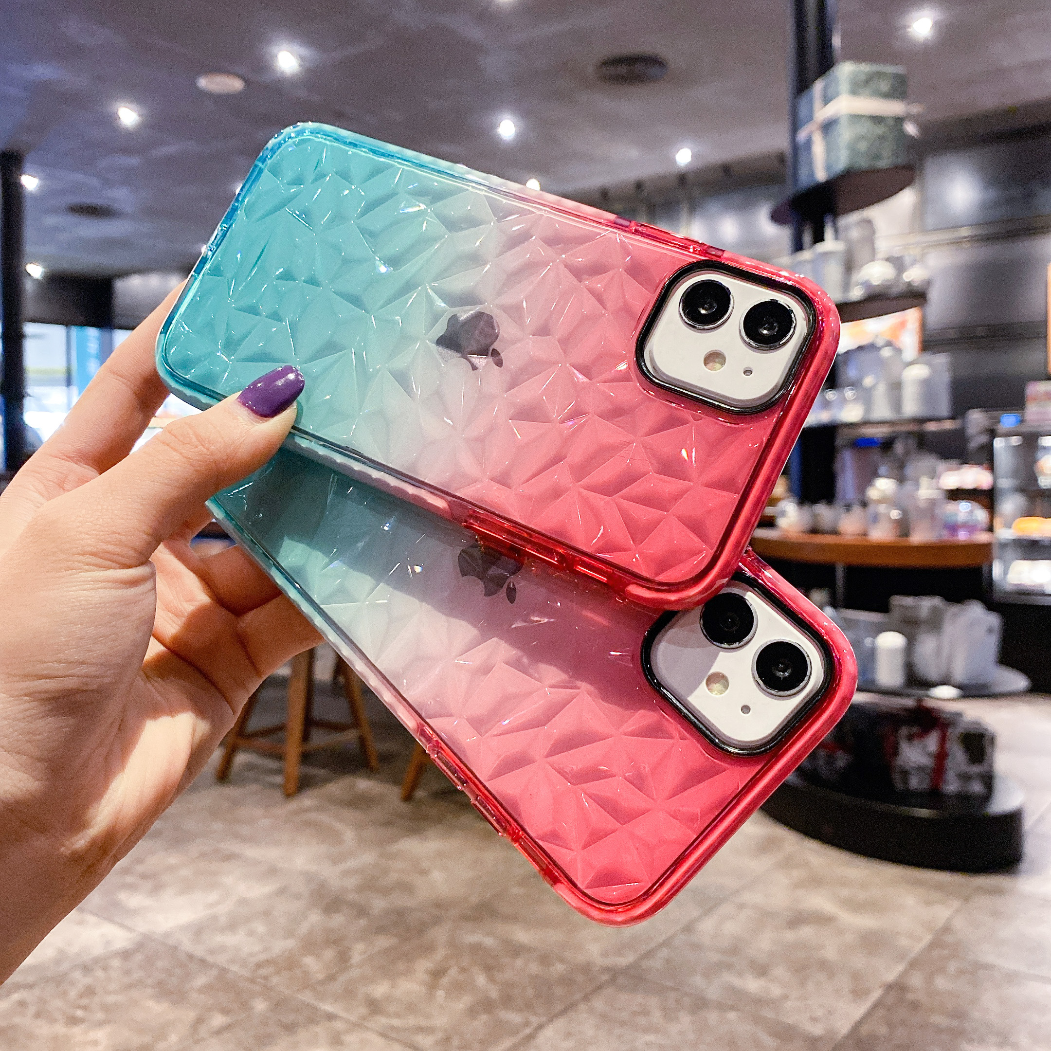 ốp điện thoại Tpu Mềm Trong Suốt Màu Gradient Cho Iphone 6 6s 7 8 Plus X Xr Xs Max 11 12 Pro Max 12 Mini Se 2020