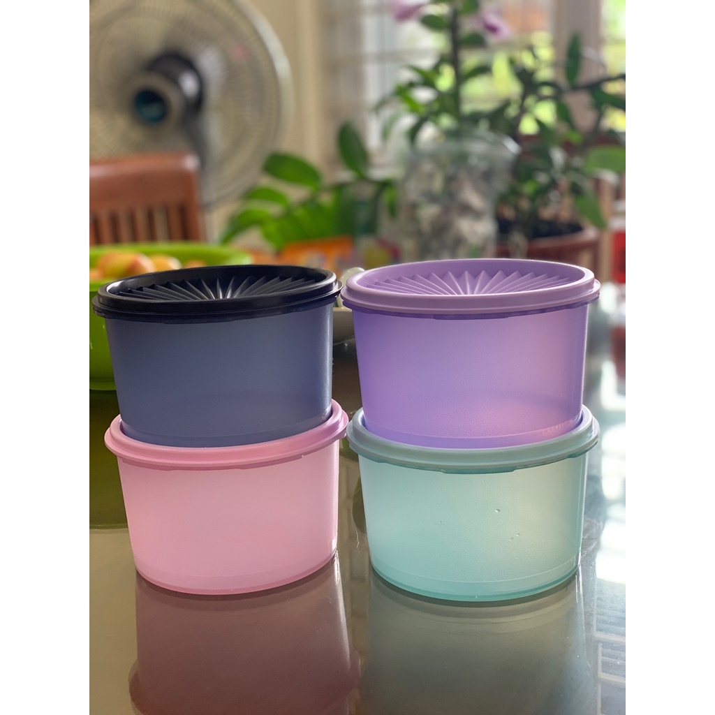 Bộ hộp bảo quản thực phẩm Tupperware Midi Deco 4 hộp 1l - Sale Shock + Free Ship