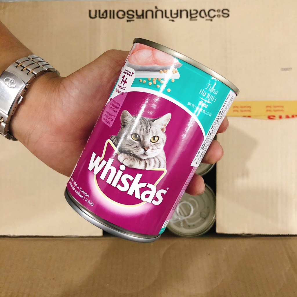 Pate lon WHISKAS vị cá ngừ cho mèo lớn 1+