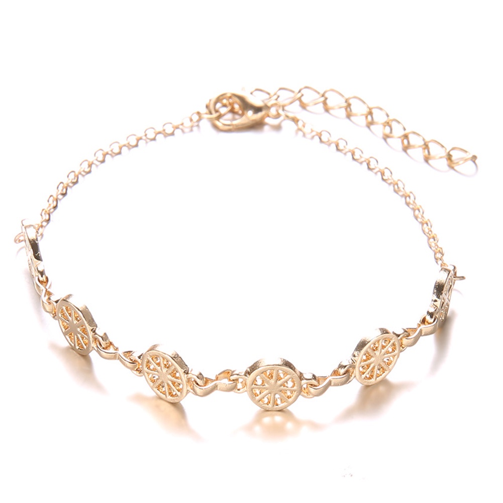 Set 4 vòng tay kim loại đính đá màu thời trang cho nữ