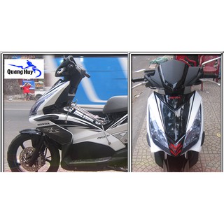 Tem trùm air blade thái đen trắng, độ team trùm ab thái dán phủ dàn áo xe trắng đen rẻ đẹp