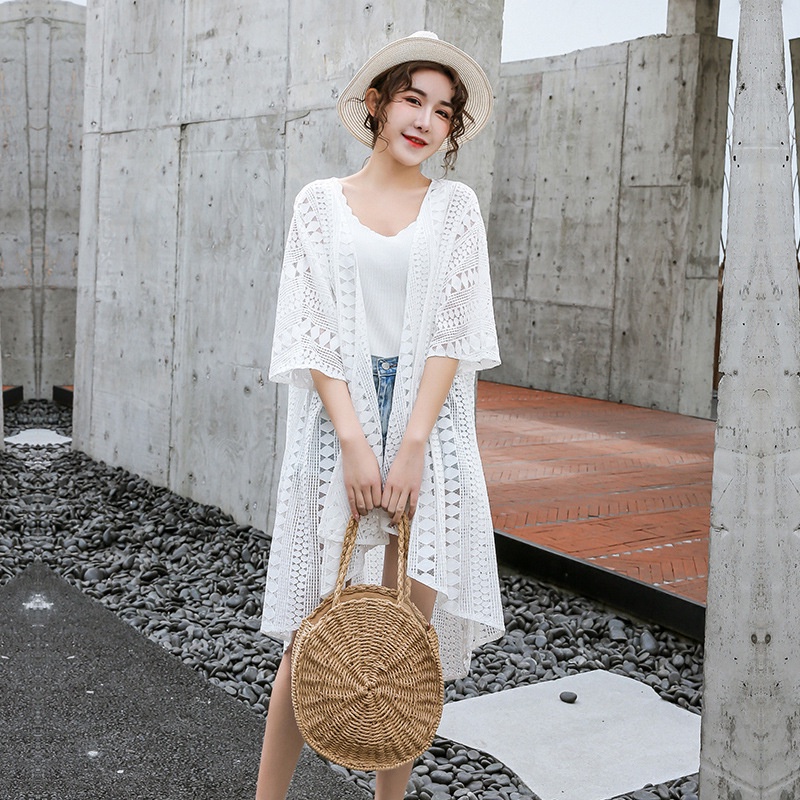 Áo khoác cardigan ren mỏng dáng dài phong cách Bohemian thời trang mùa hè 2021 cho nữ
 | BigBuy360 - bigbuy360.vn