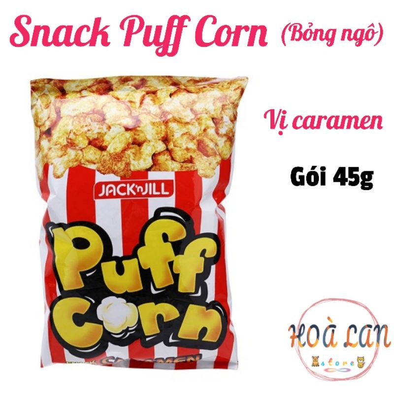 Snack Puff Corn vị caramen gói 45g