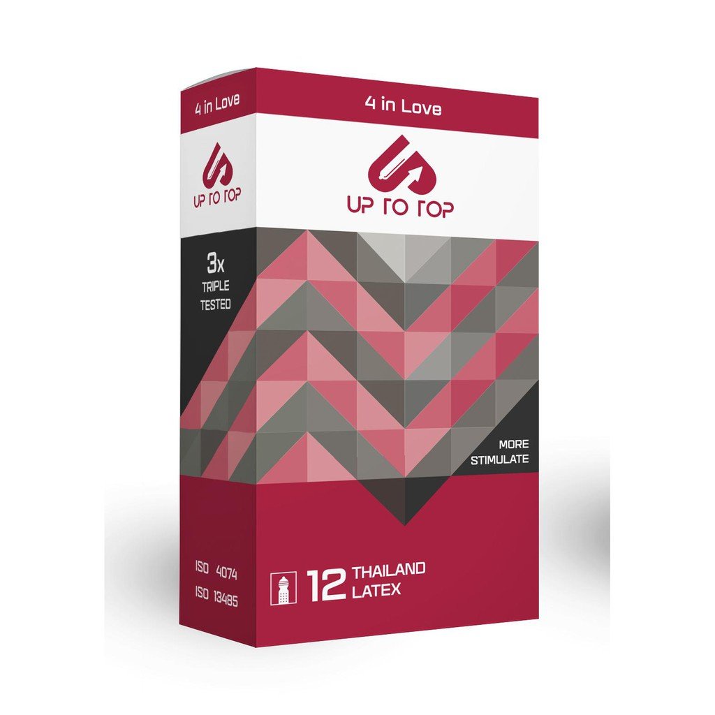 Bao sao su Up To Top size nhỏ 49mm kéo dài thời gian bi chấm gân chìm Tâm Thiện Chí