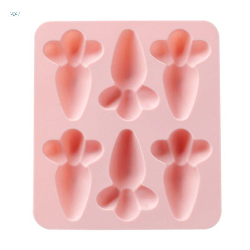 Khuôn Silicone Làm Bánh / Xà Phòng / Bánh Quy Hình Cà Rốt Phục Sinh Diy