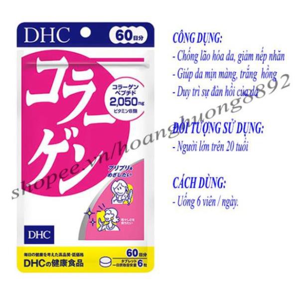 HOTViên uống D.H.C collagen 60 ngày Nhật Bản- DHC_collagen Nhật Bản 60 ngày