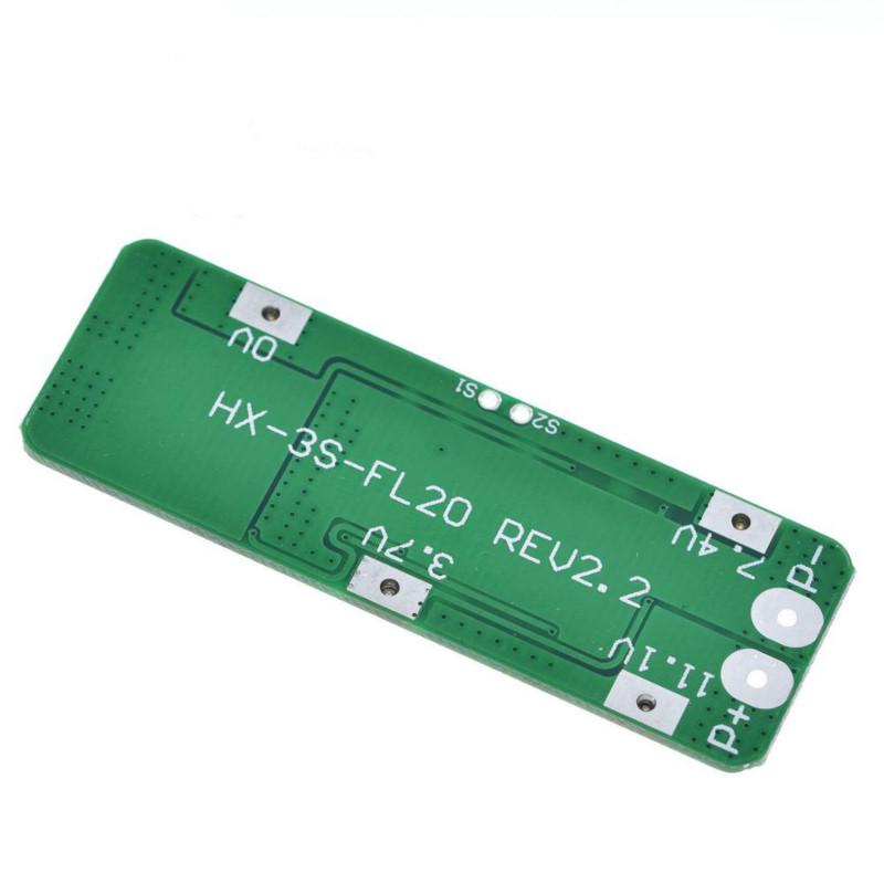 Bo Mạch Sạc Pin Lithium 18650 Pcb Bms 11.1v 12v 12.6v 3s 15a