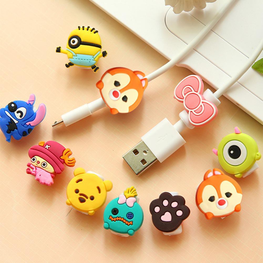 Dụng cụ bảo vệ đầu dây cáp sạc dữ liệu hình dạng hoạt hình tiện lợi