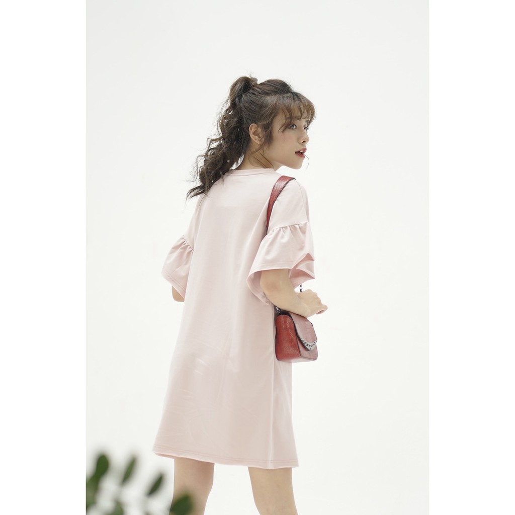 Đầm thun ngắn tay xòe vai chồm - 20Again | BigBuy360 - bigbuy360.vn