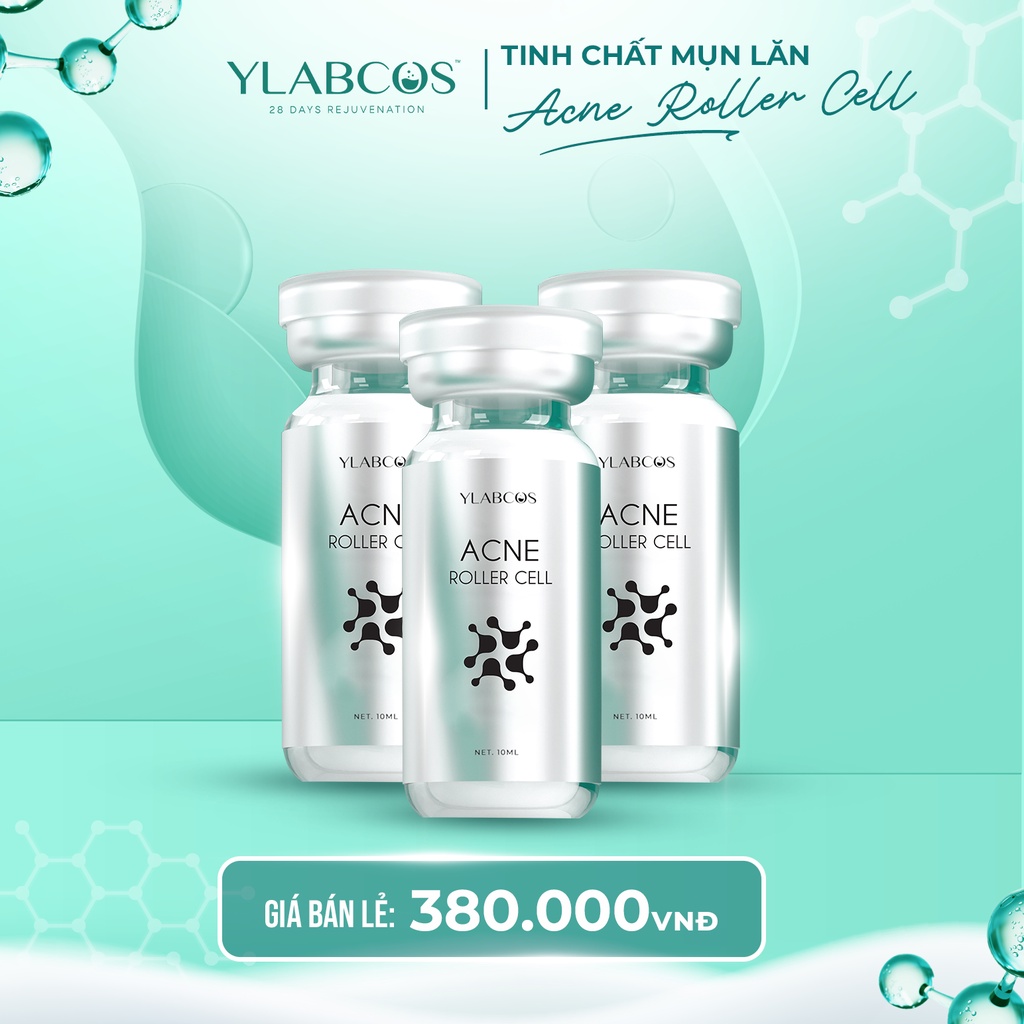 Tinh Chất Mụn Acne Roller Cell Ylabcos,Chai 10ml,Hỗ trợ ngừa mụn,làm mờ vết thâm mụn,giúp da tươi sáng,không bong tróc