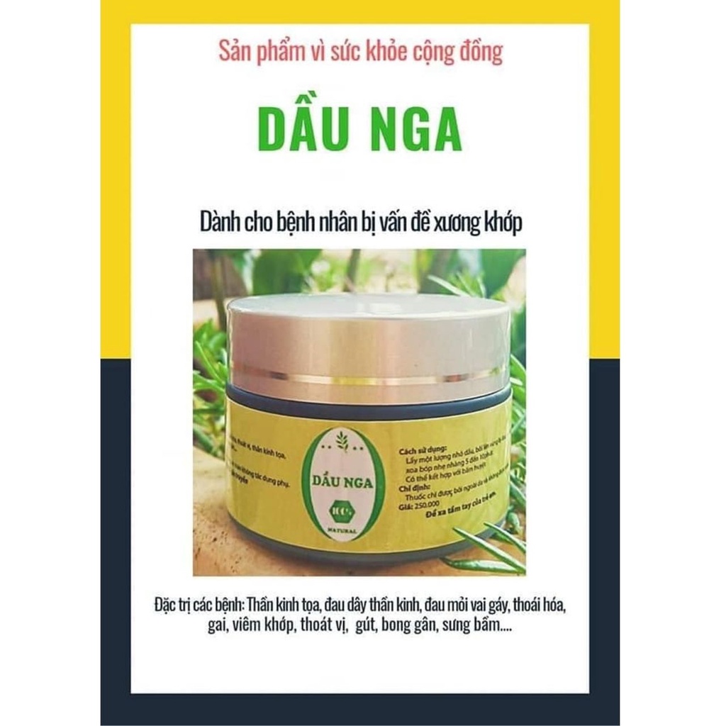 Dầu nga xoa bóp loại 100gr cho người b..ị xương khớp