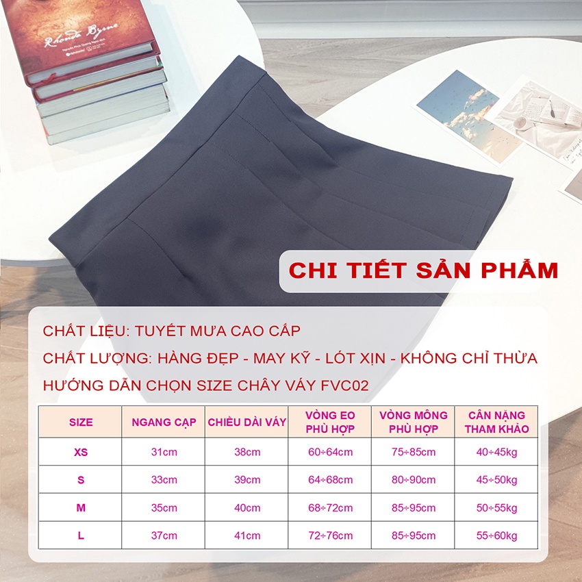 Chân váy xếp ly dáng váy công sở 3 ly thanh lịch  - hàng đẹp may kỹ FCV02