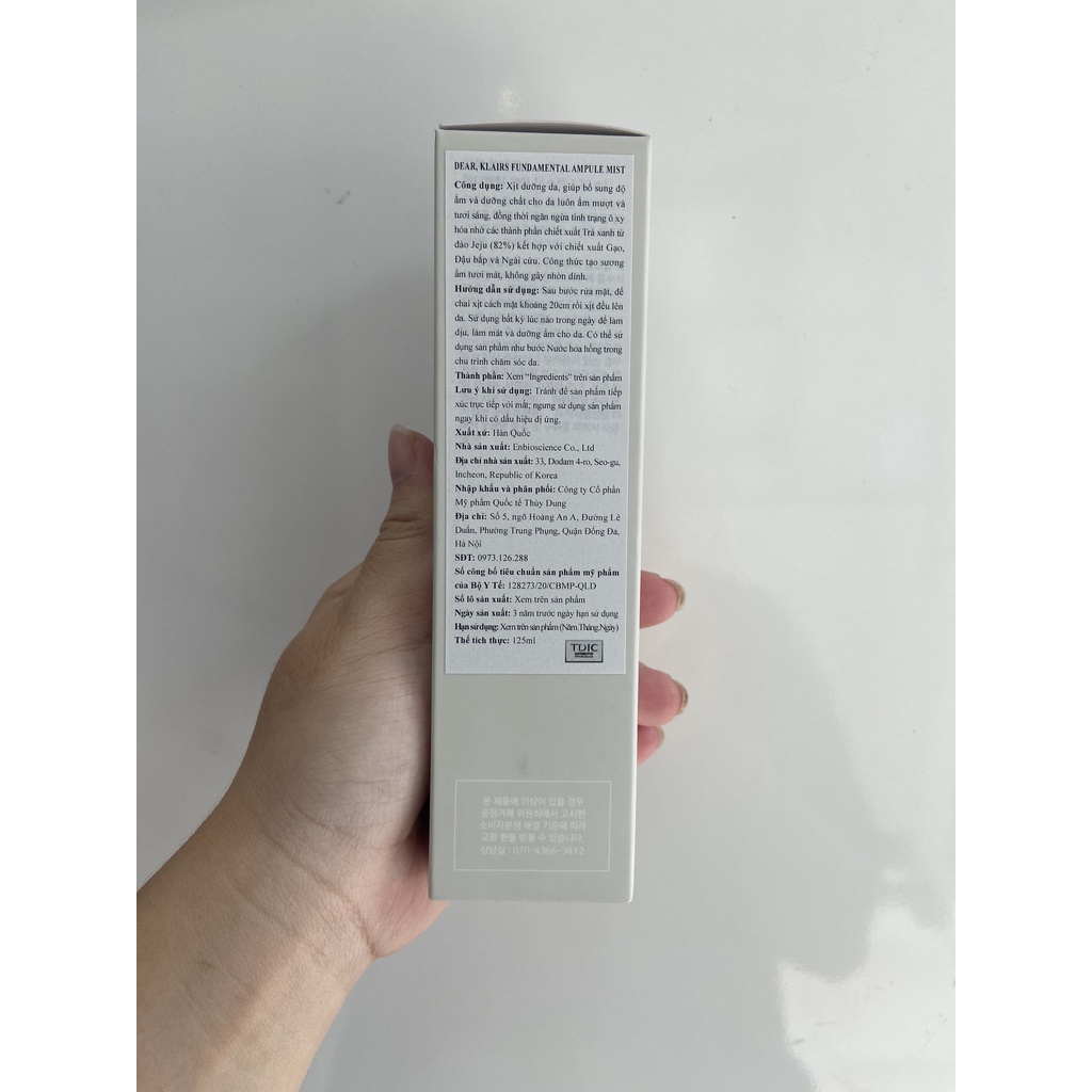 Tinh chất dưỡng ẩm sâu DEAR KLAIRS RICH MOIST SOOTHING SERUM 80ml