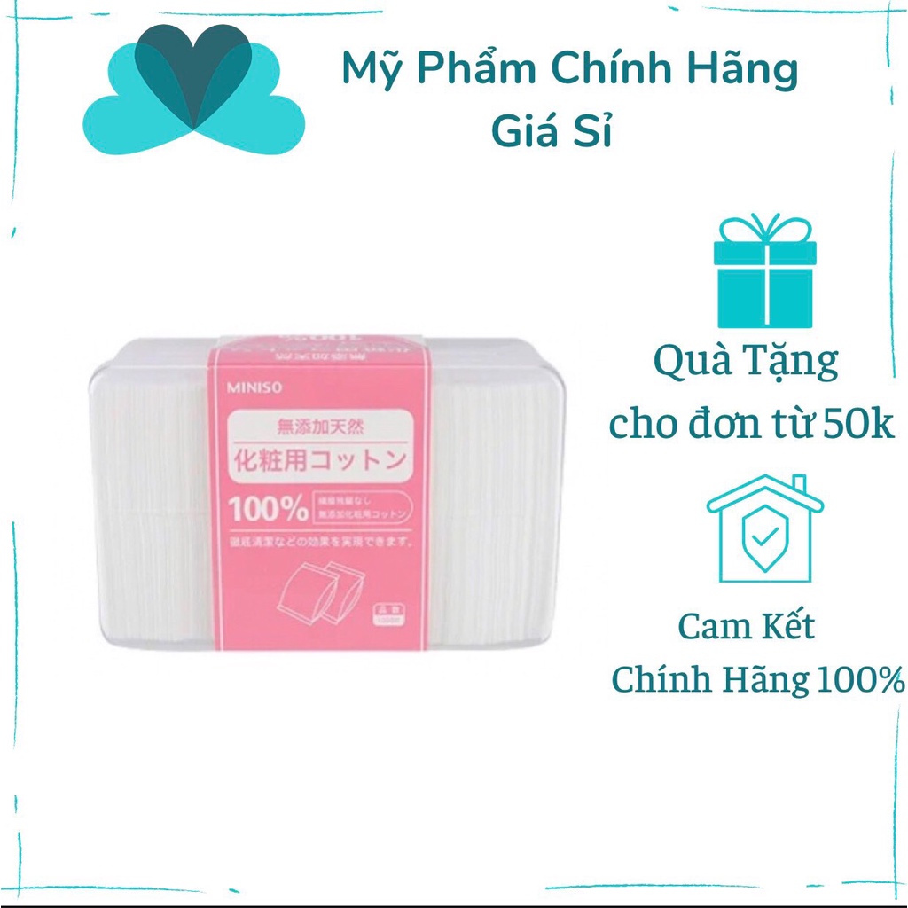 Bông Tẩy Trang Miniso Nhật 1000 Miếng