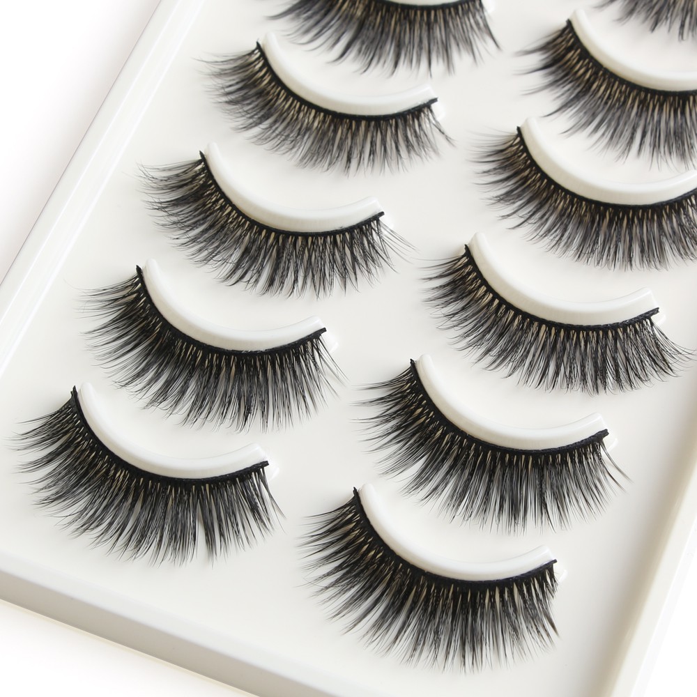 10 Cặp Lông Mi Giả/mi gia/Lông mi giả tự nhiên kiểu dáng có thể tái sử dụng lông mi mềm sợi tơi, MAGEFY có độ cong sẵn 10PCS  Fashion Eyelashes