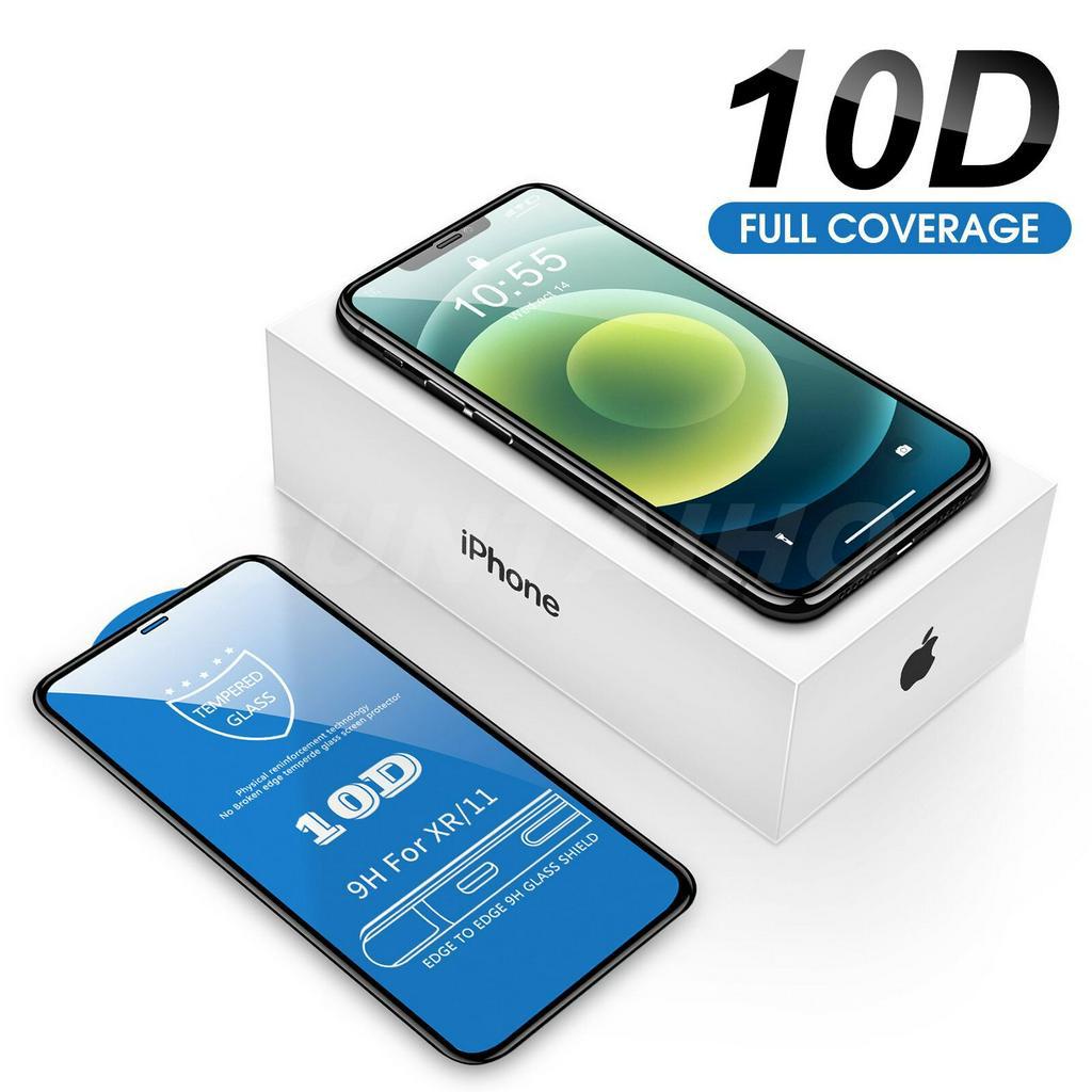 Kính cường lực 10D bảo vệ màn hình cho Iphone 6 6s 7 8 Plus X Xs Max Xr 11 12 Pro Max Se 2020