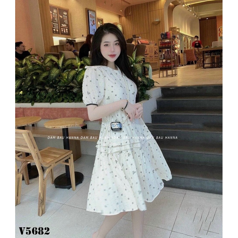 [HCM] Đầm bầu dễ thương cho mẹ trẻ hàng cotton thoáng mát mềm không nhăn kiểu trẻ giá rẻ free size 40-65kg
