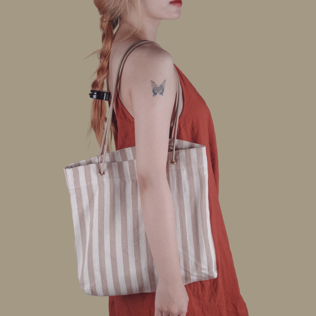 Túi vải nữ - The Summer Stripe Tote Bag