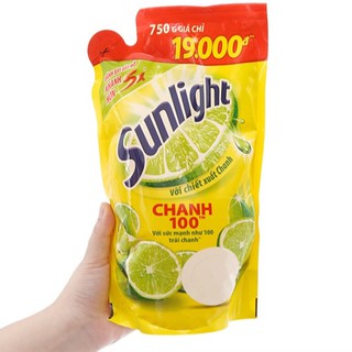 Nước rửa chén sunlight túi 750g vàng/trắng/xanh