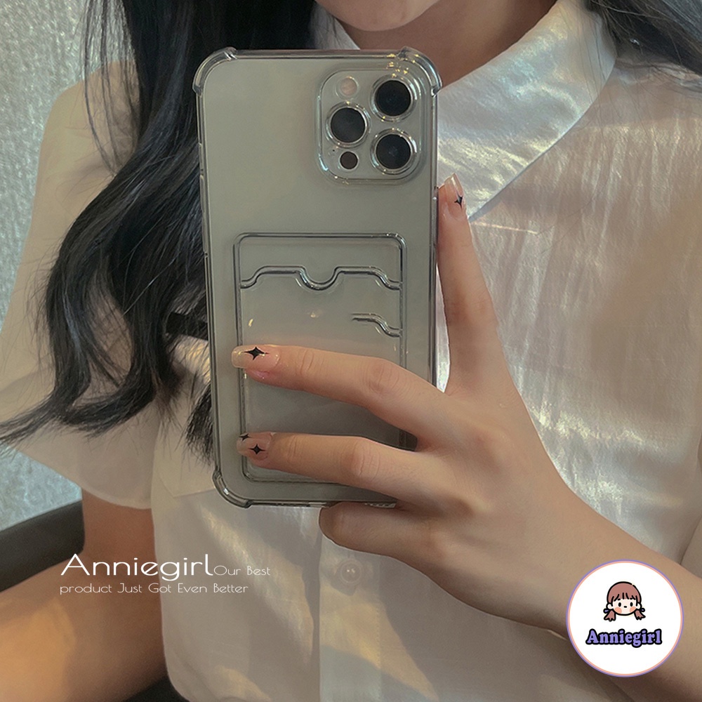 Ốp Điện Thoại Tpu Mềm Chống Sốc Có Ngăn Đựng Thẻ Thời Trang Cho Iphone 14 13 12 Pro 11pro Max Xr Xs Max 8 7plus