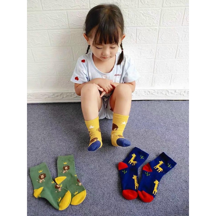 LỐ 10 ĐÔI TẤT HƯƠU CAO CỔ, TẤT THÚ CHO BÉ TRAI VÀ GÁI