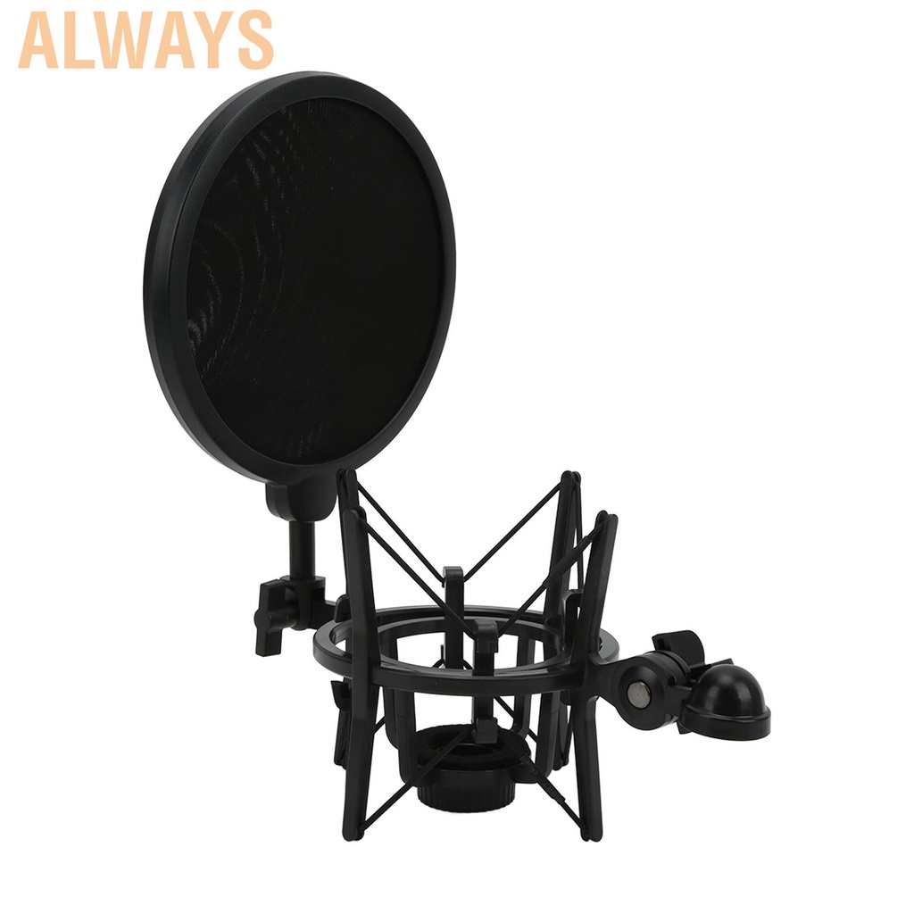 Always Microphone Shock Mount Mic Holder with Filter Anti Vibration Stand Shockmount for Recording