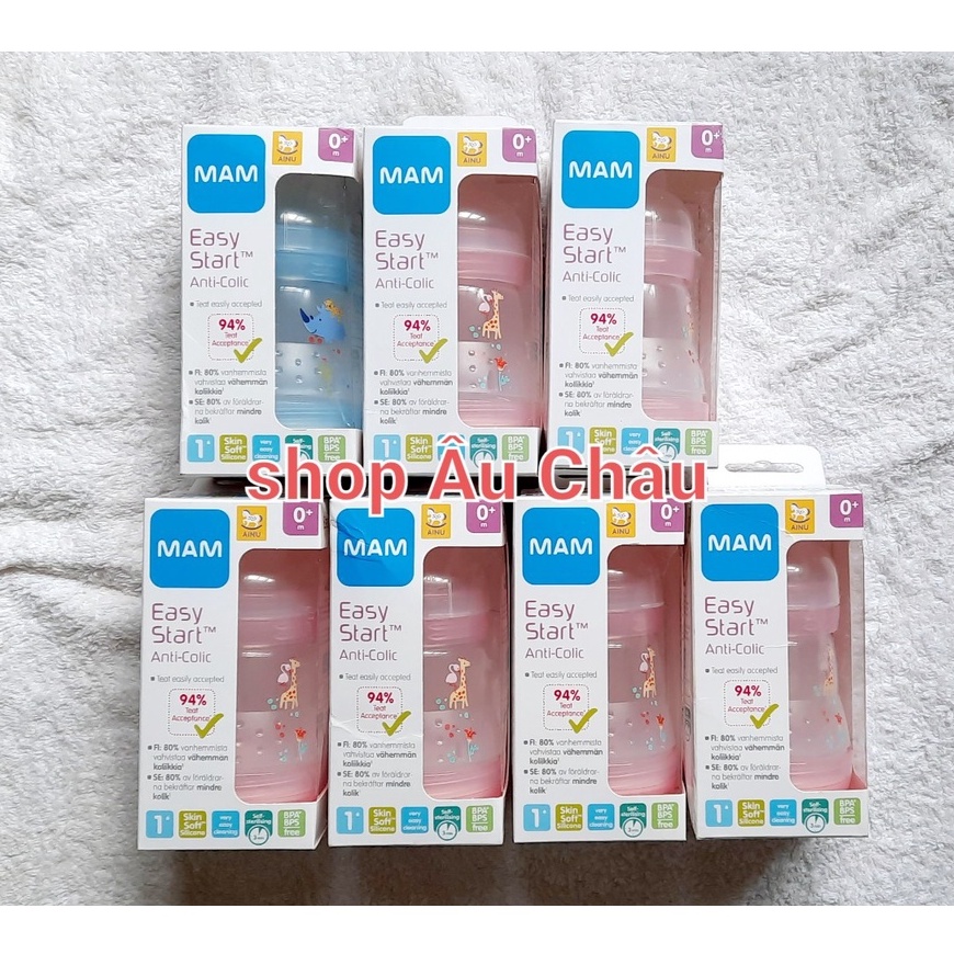 Bình sữa Mam Easy Star của Đức 160ml chống đầy hơi, trào ngược cho trẻ - ÂU CHÂU SHOP