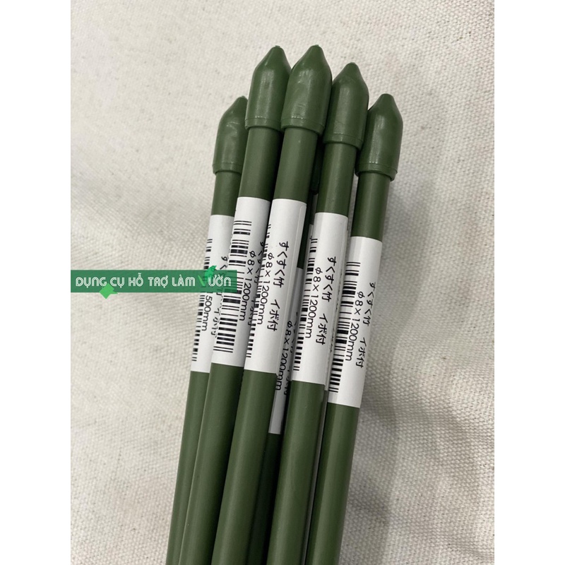 10 ông thép bọc nhựa phi 8 dài 120cm- làm giá đỡ cây - khung trồng cây - cắm chống đỡ cây leo giàn