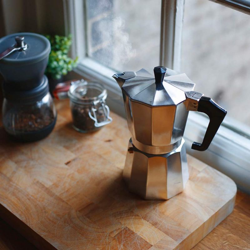 BÌNH PHA CAFE 300ml NHÔM cao cấp.ẤM PHA CÀ PHÊ KIỂU Ý DÁNG CỔ ĐIỂN SANG TRỌNG ĐẸP.