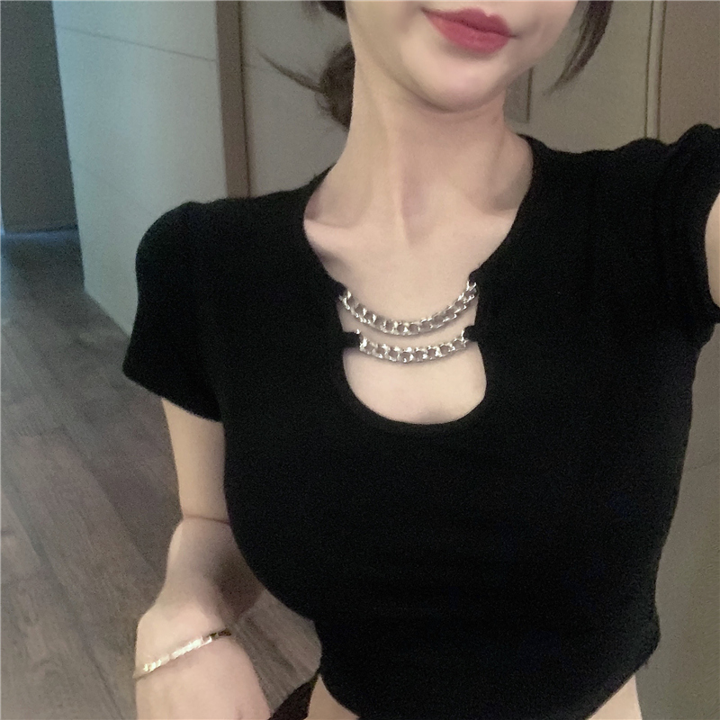 Áo thun SUXI màu trơn ngắn tay thời trang mùa hè dành cho nữ