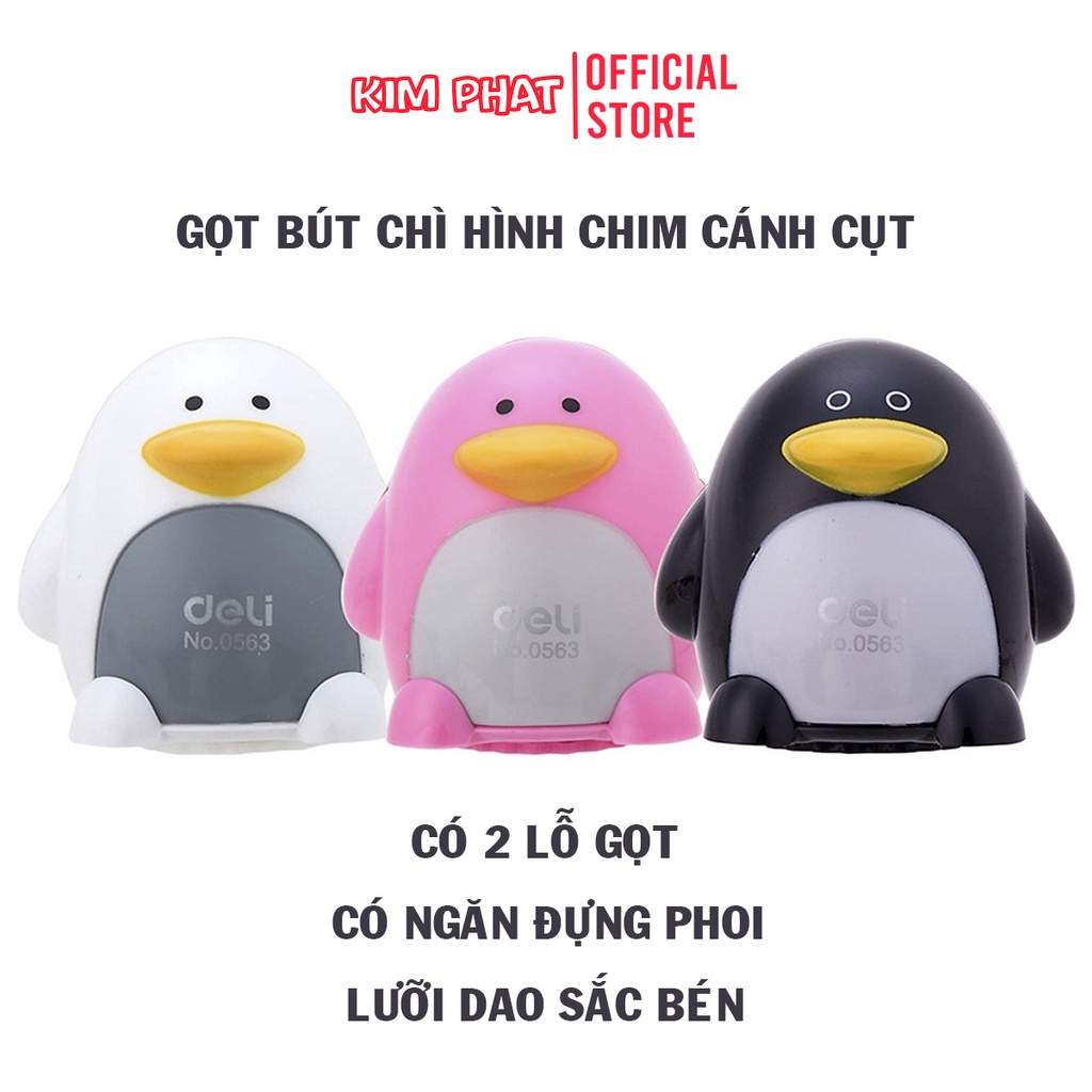 Gọt bút chì, Chuốt viết chì DELI hình chim cánh cụt E0563