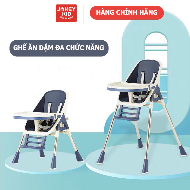 Ghế ăn dặm cho bé cao cấp Jokey V5 điều chỉnh độ cao tặng kèm đệm lót - Bảo Hành 24 tháng