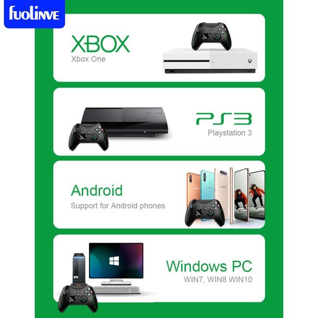 Tay Cầm Chơi Game Không Dây Kết Nối Bluetooth 2.4g Cho Xbox 360