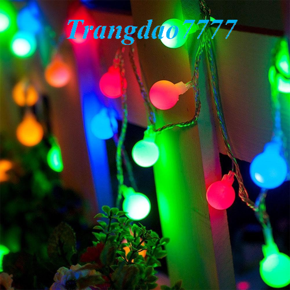 Đèn Led Xài Pin Chống Nước Bóng Đèn Tròn Cherry Ball Trang Trí Tiệc Noel Cắm Trại Đẹp Rẻ