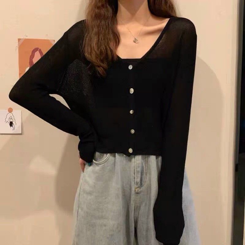 Áo cadigan khuy mỏng hàng QC | BigBuy360 - bigbuy360.vn