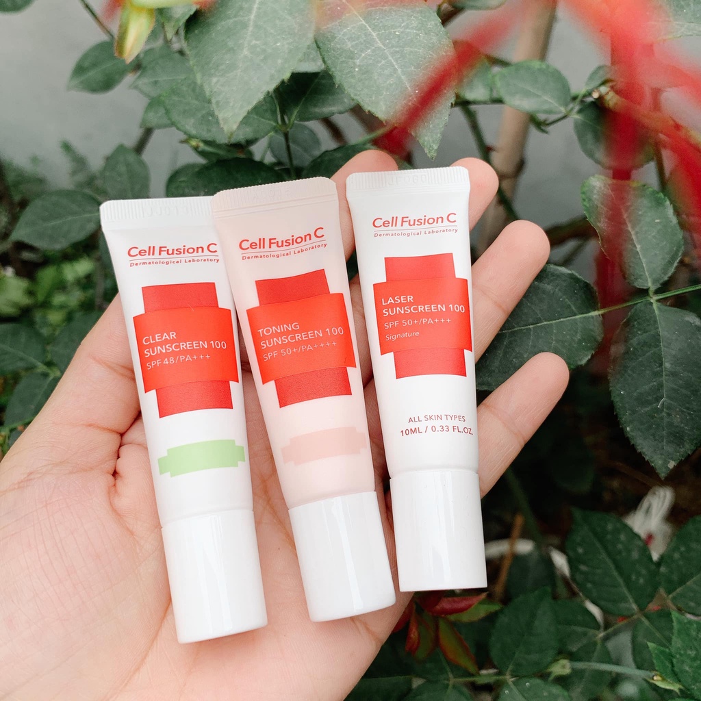 Kem Chống Nắng Cell Fusion C Mini 10ml [ XANH - ĐỎ - HỒNG]