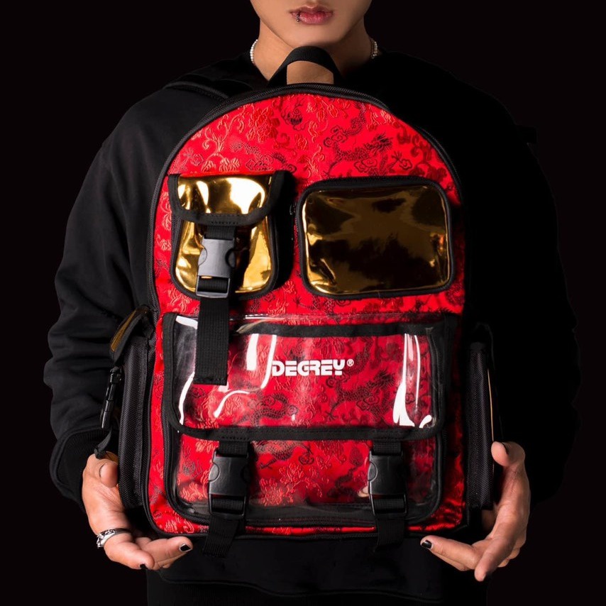 Balo Degrey Đỏ Backpack degrey Red phiên bản giới hạn tết thời trang đi học đi chơi