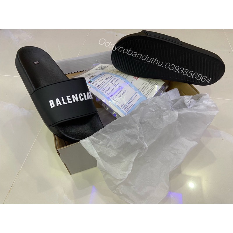 Dép Nam Nữ Quai Ngang B.A.L.E.N cao su đế cao cấp in chữ.