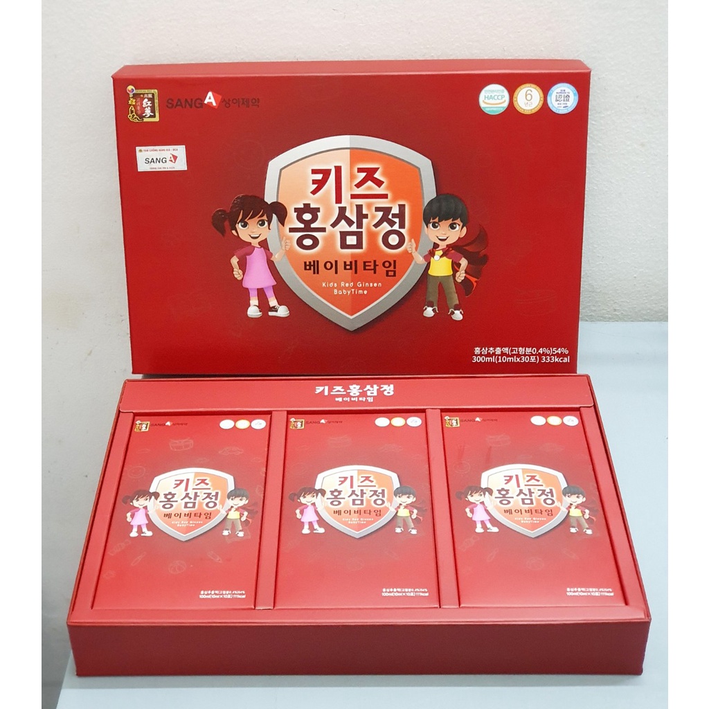 Hồng Sâm Baby Hàn Quốc SangA hộp 300ml (10ml*30gói) - Tăng sức đề kháng, giúp bé ăn ngon, ngủ ngon