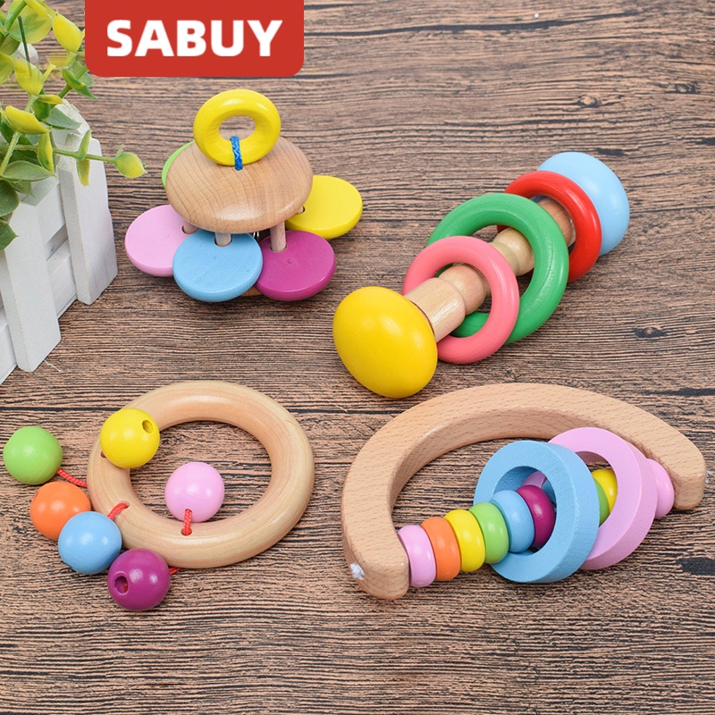 Đồ Chơi Lục Lạc 2022 Bằng Gỗ Nhiều Kiểu Dáng Giáo Dục Sớm Cho Bé