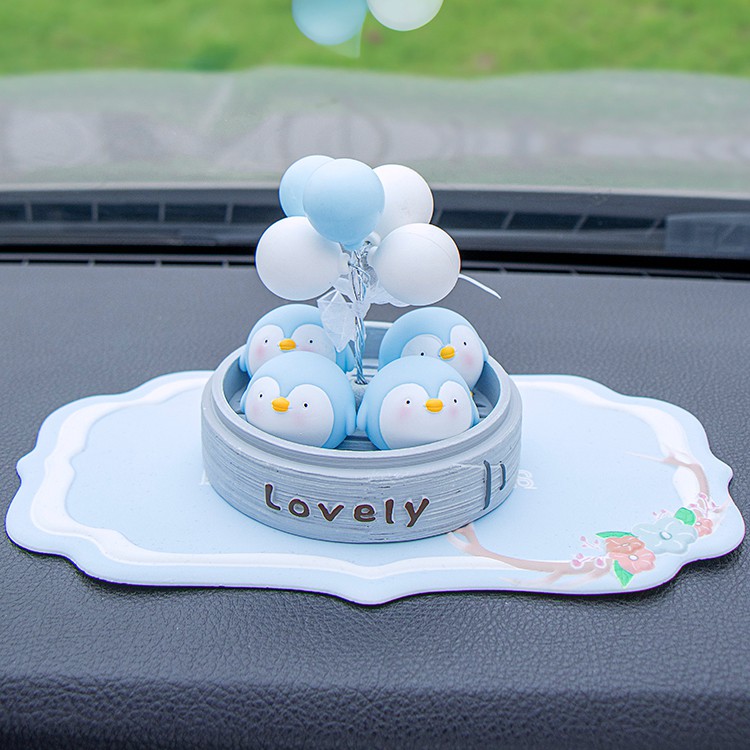 Phụ Kiện Trang Trí Taplo Ô Tô Set 4 Chú Chim Cánh Cụt Trang Trí Xe Hơi, Bàn Làm Việc, Bàn Học, Phòng Khách Cực Dễ Thương