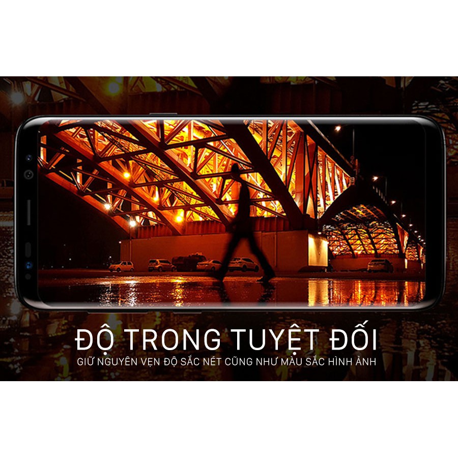 Miếng Dán Cường Lực Full Màn Keo Nước UV cho Samsung Galaxy S9