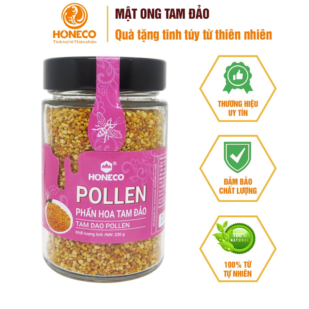 Phấn hoa Tam Đảo 230g - Phấn hoa rừng tự nhiên 100%, Đảm bảo vệ sinh An Toàn Thực Phẩm.