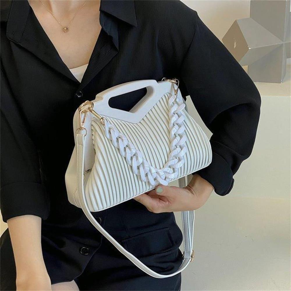 LEILY Túi Xách Đeo Chéo Phối Dây Xích Bằng Chất Liệu Acrylic